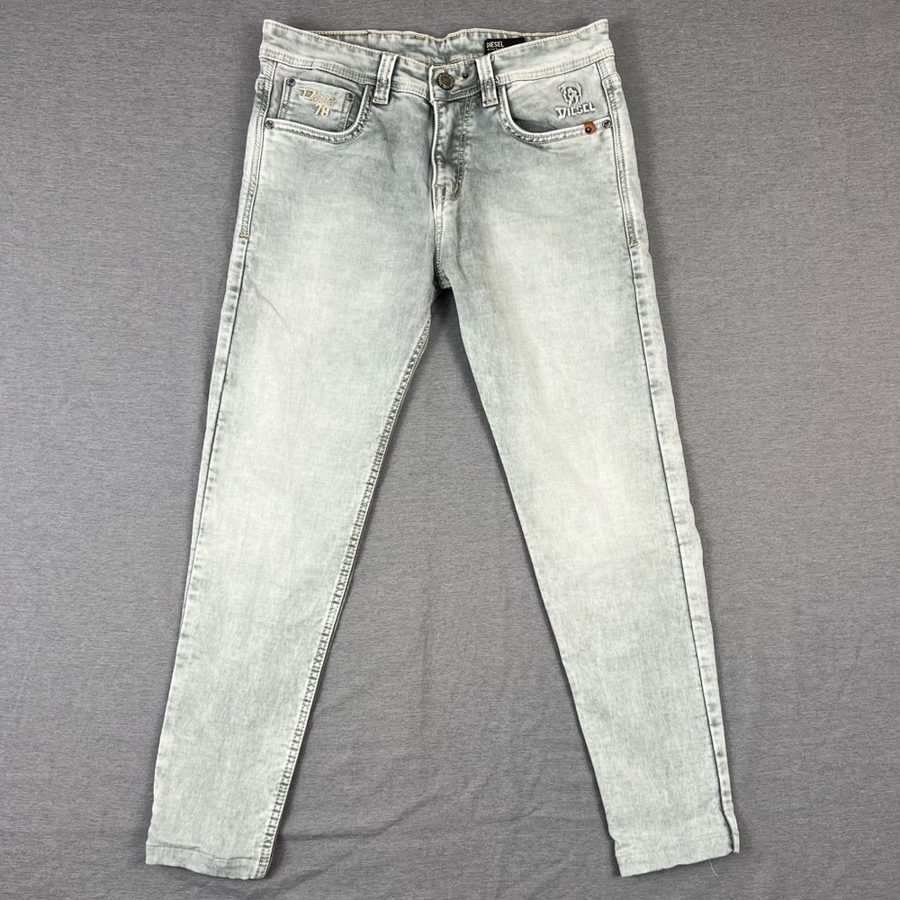 Diesel Men's Light Gray Slim Jeans